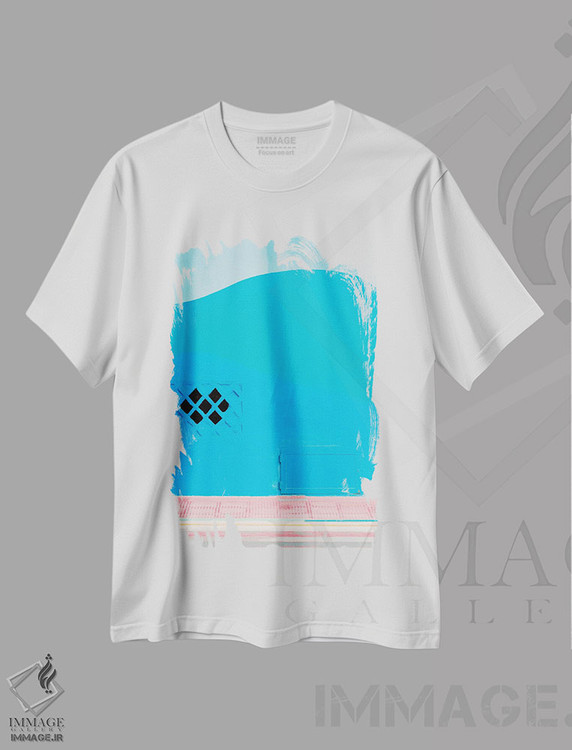 تیشرت طرح دار تابستان رنگارنگ انتزاعی، مدیوم اثر بلی | فروشگاه ایماژ