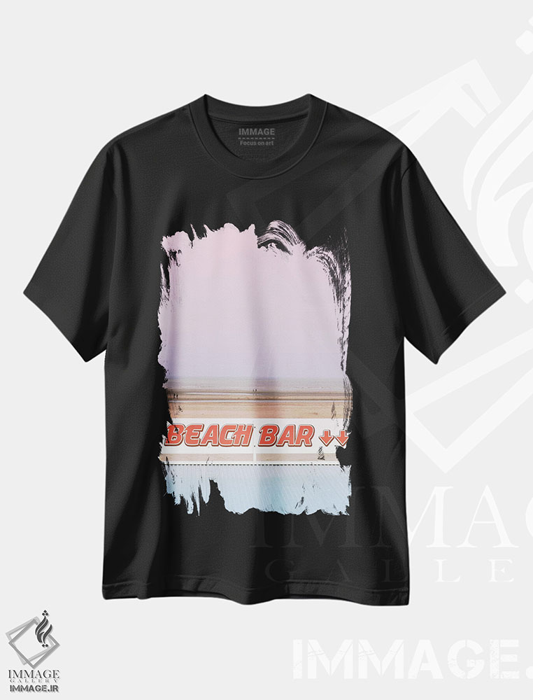 تیشرت طرح دار بار ساحلی، دکور ساحلی اثر بلی | immage.ir