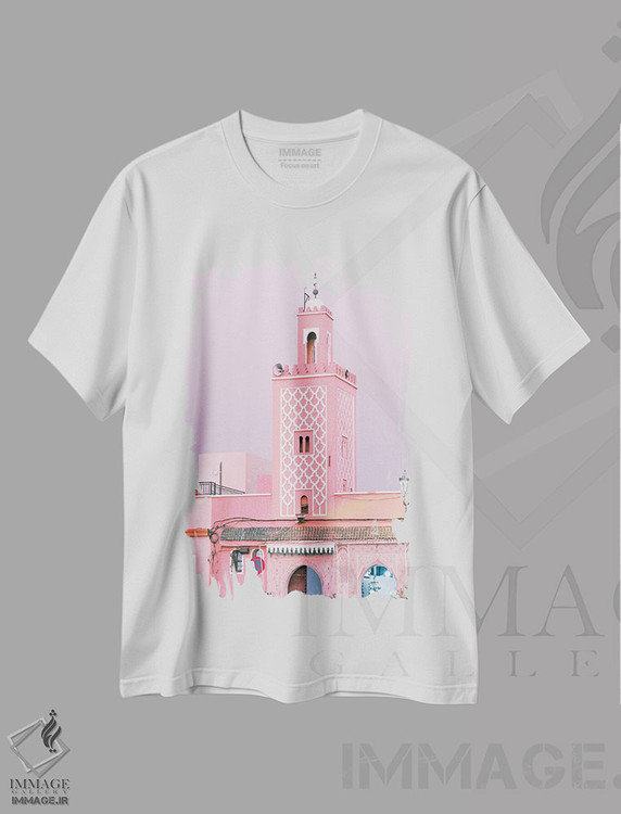 تیشرت طرح دار مدینهٔ مراکش، دکور آفریقایی اثر بلی | فروشگاه ایماژ