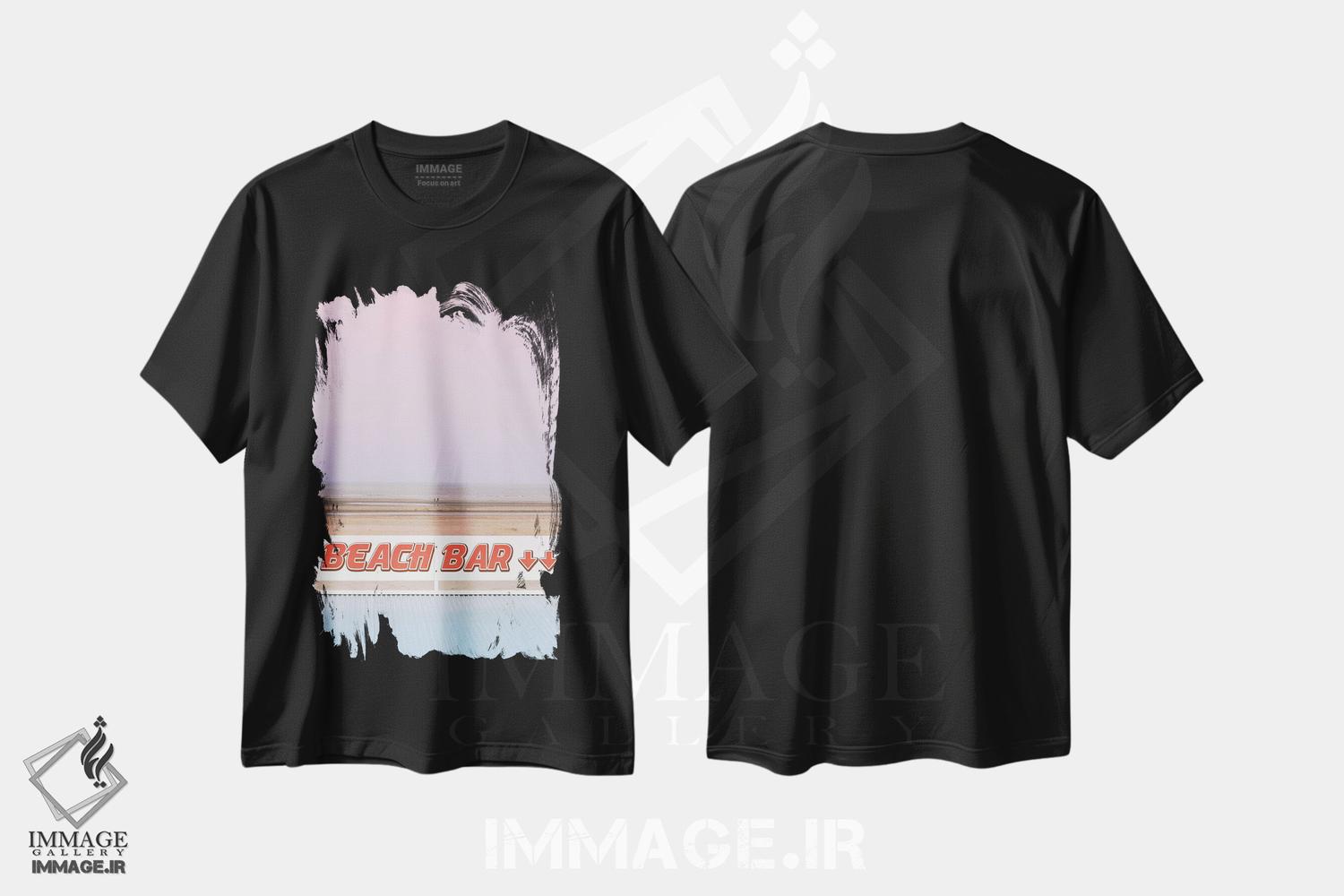 تیشرت طرح دار بار ساحلی، دکور ساحلی اثر بلی | immage.ir