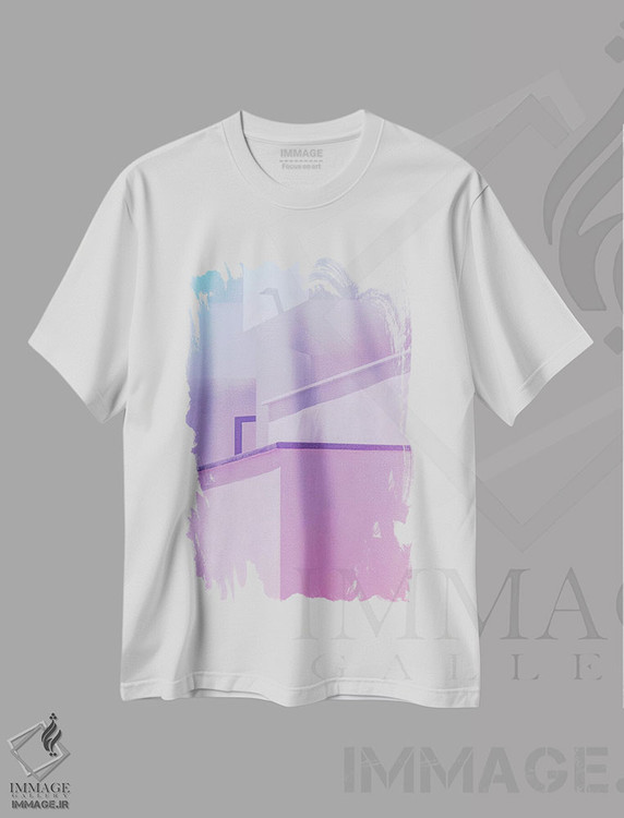 تیشرت طرح دار معماری هندسی انتزاعی I، تزئینی اثر بلی | فروشگاه ایماژ
