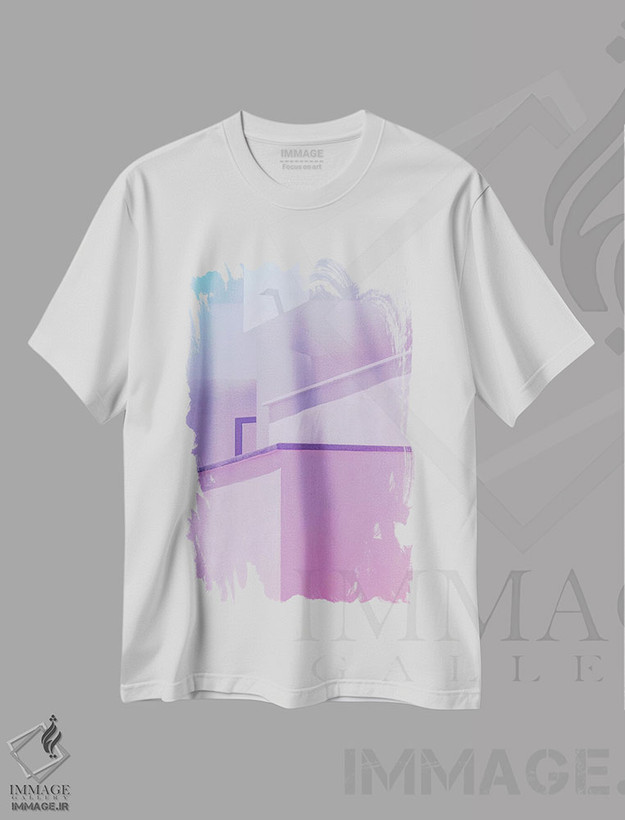 تیشرت طرح دار معماری هندسی انتزاعی I، تزئینی اثر بلی | فروشگاه ایماژ