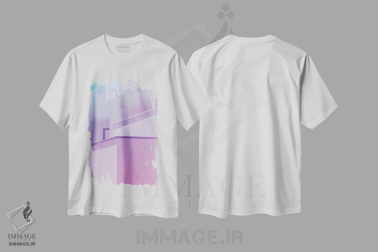 تیشرت طرح دار معماری هندسی انتزاعی I، تزئینی اثر بلی | فروشگاه ایماژ