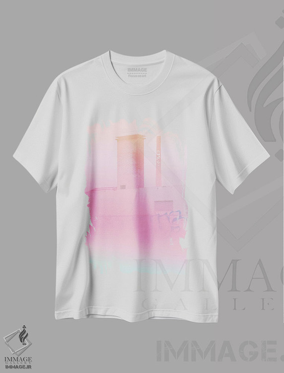 تیشرت طرح دار گل های بتنی و گرافیتی، تزئینی اثر بلی | immage.ir