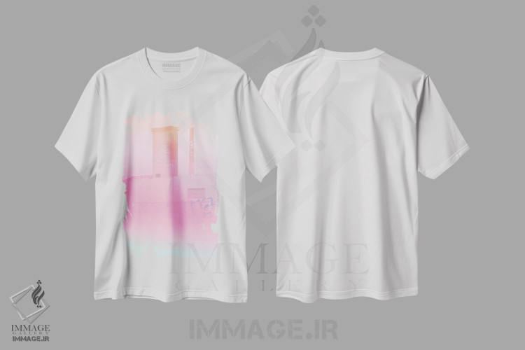 تیشرت طرح دار گل های بتنی و گرافیتی، تزئینی اثر بلی | immage.ir