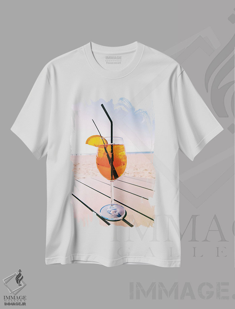 تیشرت طرح دار اوقات خوش، دکور ساحلی اثر بلی | فروشگاه ایماژ