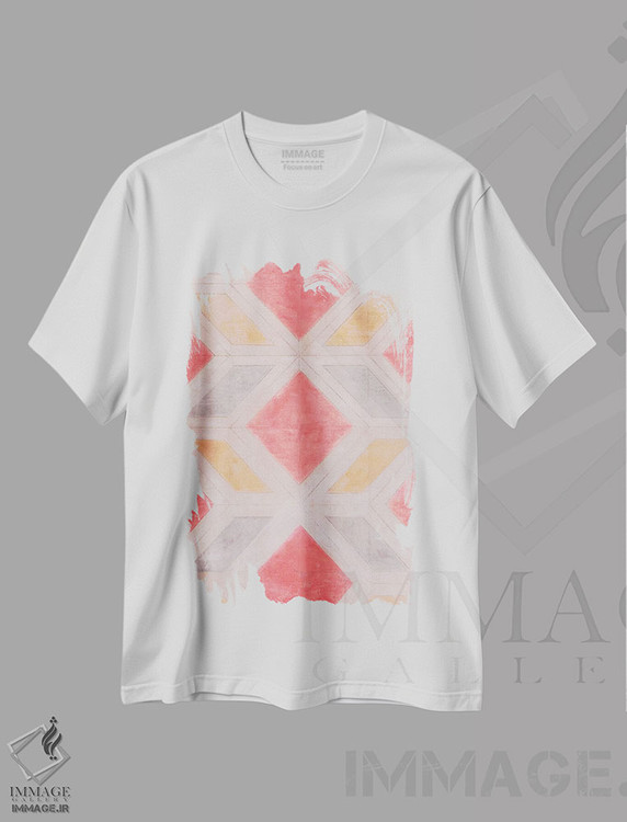تیشرت طرح دار طرح هارلکین، آبستره اثر بلی | فروشگاه ایماژ