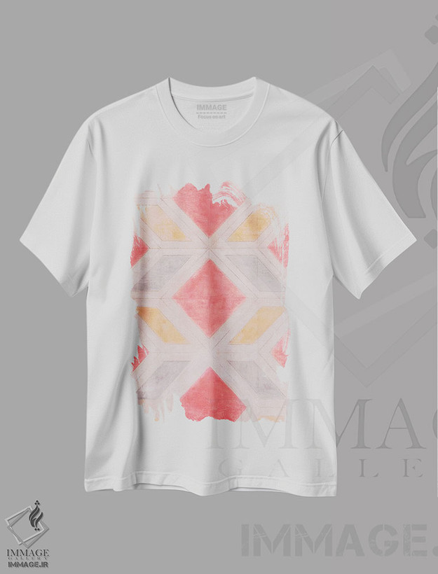 تیشرت طرح دار طرح هارلکین، آبستره اثر بلی | فروشگاه ایماژ
