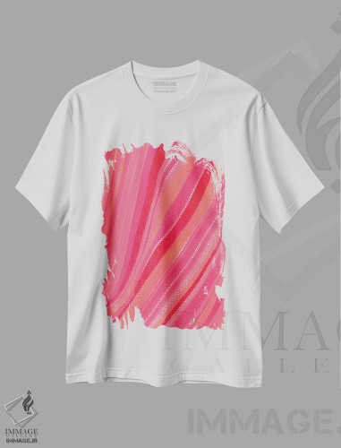 تیشرت طرح دار طرح موج نواری انتزاعی، آبستره اثر بلی | فروشگاه ایماژ