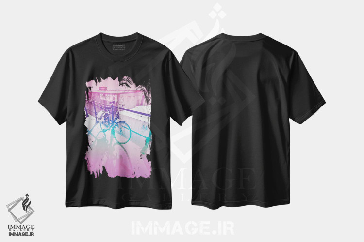 تیشرت طرح دار بیا دوچرخه سواری کنیم، تزئینی اثر بلی | immage.ir