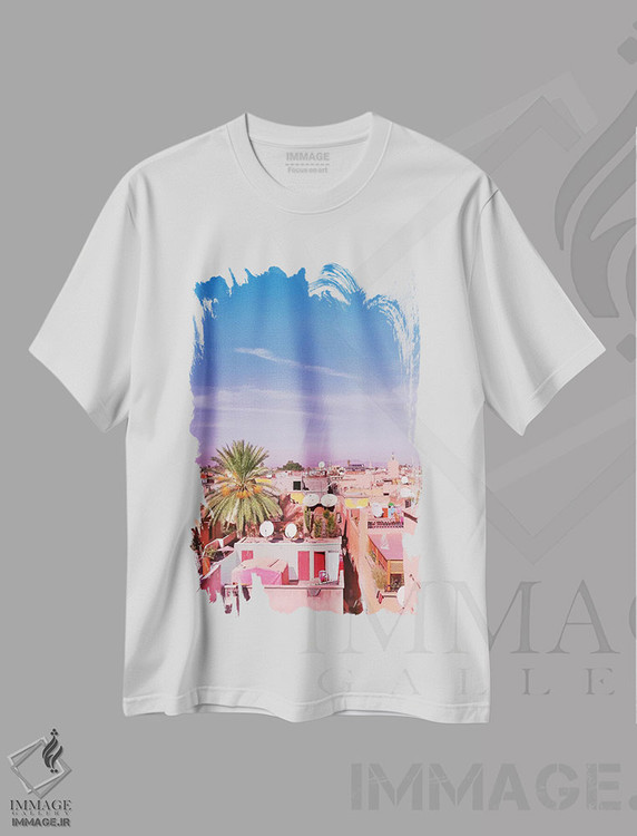 تیشرت طرح دار بام مراکش، تزئینی اثر بلی | immage.ir