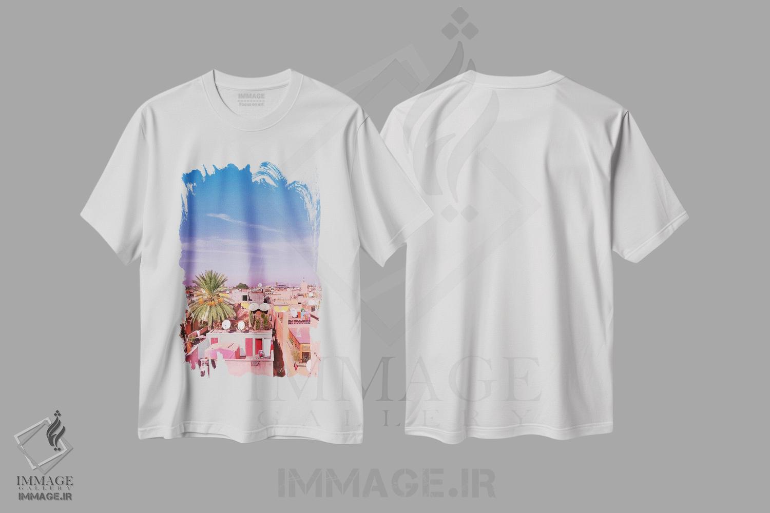 تیشرت طرح دار بام مراکش، تزئینی اثر بلی | immage.ir
