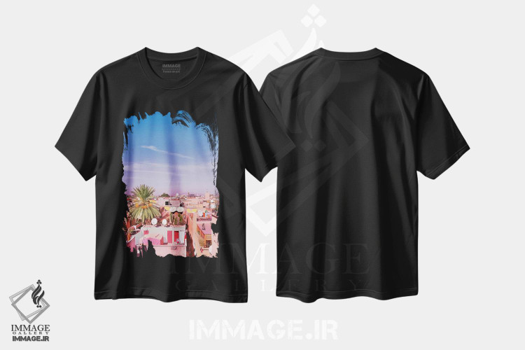 تیشرت طرح دار بام مراکش، تزئینی اثر بلی | فروشگاه ایماژ