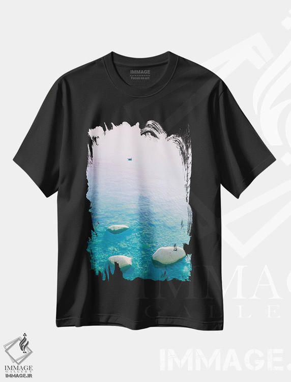 تیشرت طرح دار جزیره های من رویاهای من، عکاسی دو نوردهی اثر بلی | immage.ir