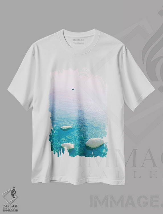 تیشرت طرح دار جزیره های من رویاهای من، عکاسی دو نوردهی اثر بلی | فروشگاه ایماژ