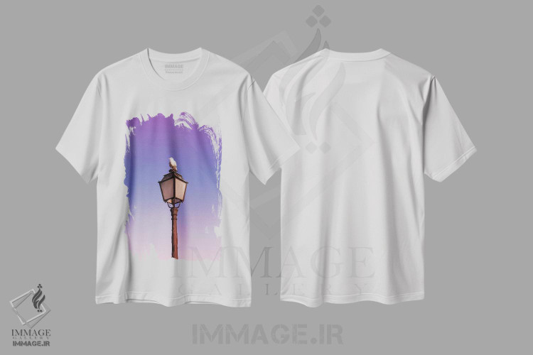 تیشرت طرح دار مرغ دریایی، مدیوم اثر بلی | immage.ir