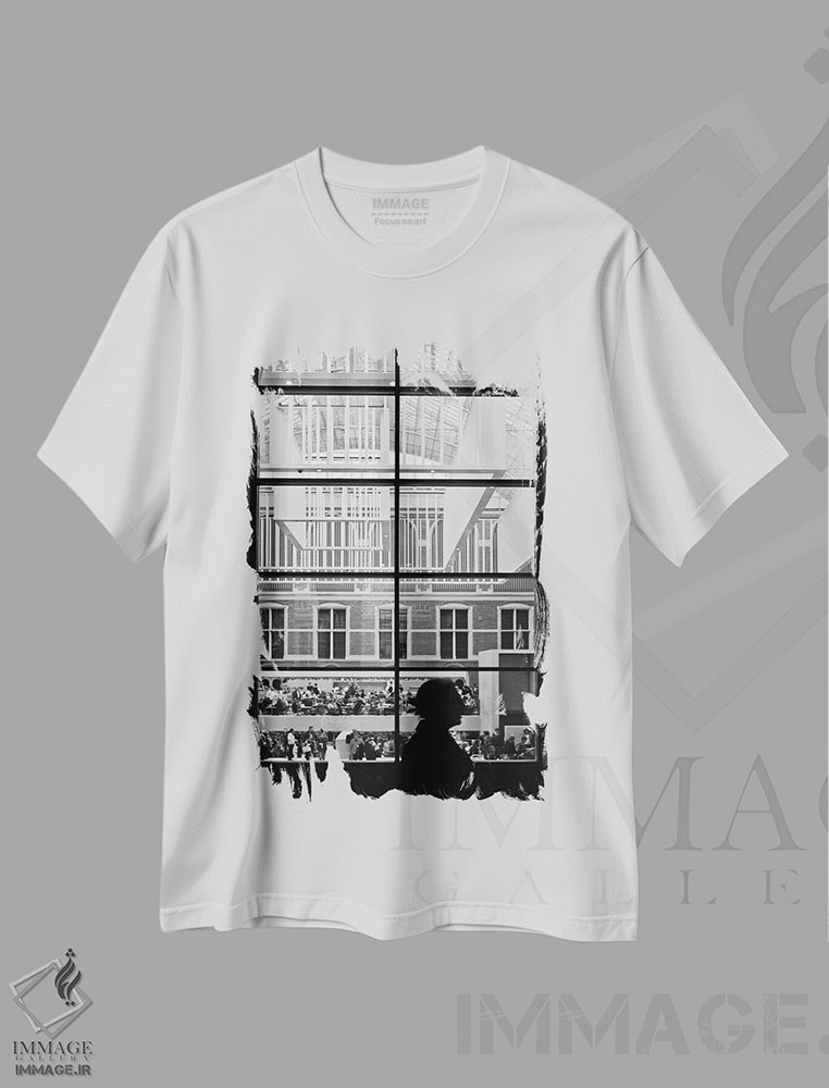 تیشرت طرح دار پنجرهٔ آمستردام، عکاسی سیاه و سفید اثر بلی | immage.ir
