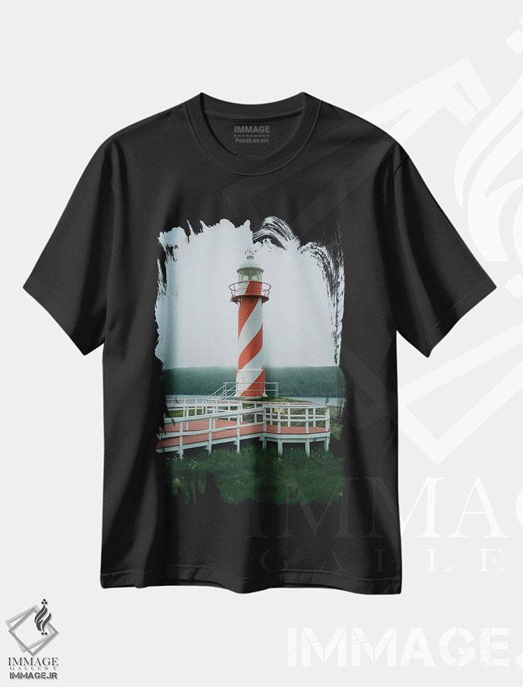 تیشرت طرح دار فانوس دریایی هارتز کانتنت، تزئینی اثر جان بیلوس | immage.ir