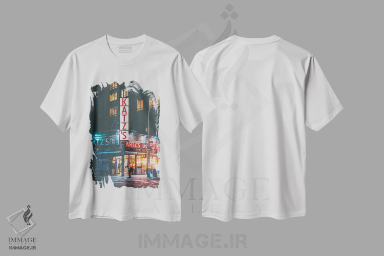 تیشرت طرح دار کاتز در شب، مدیوم اثر جان بیلوس | immage.ir