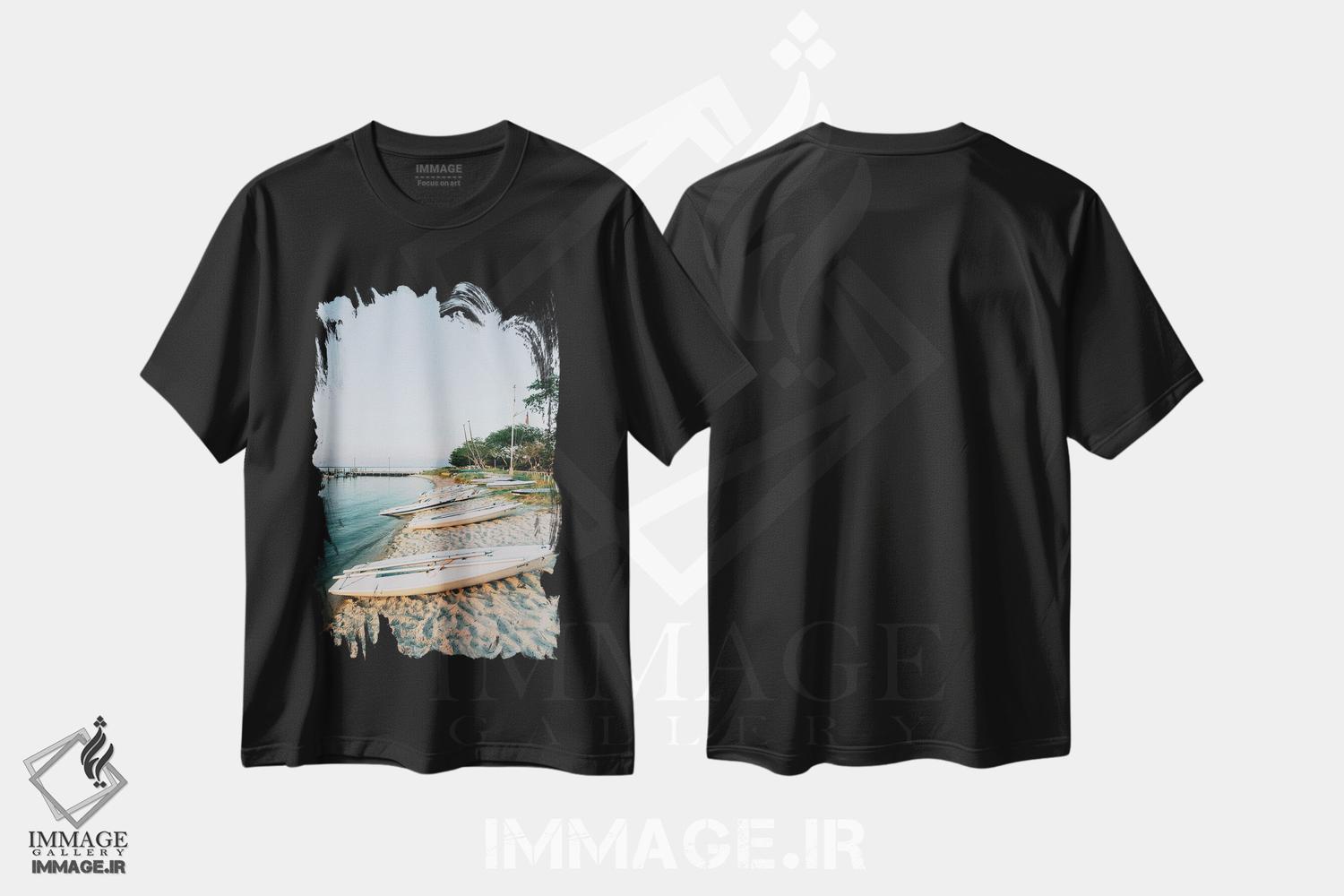 تیشرت طرح دار قایق های کیزمت، مدیوم اثر جان بیلوس | immage.ir