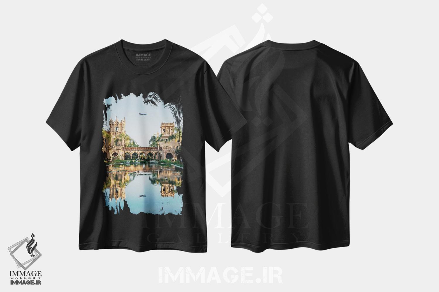 تیشرت طرح دار فرود بر فراز پارک بالبوآ، مدیوم اثر جان بیلوس | immage.ir