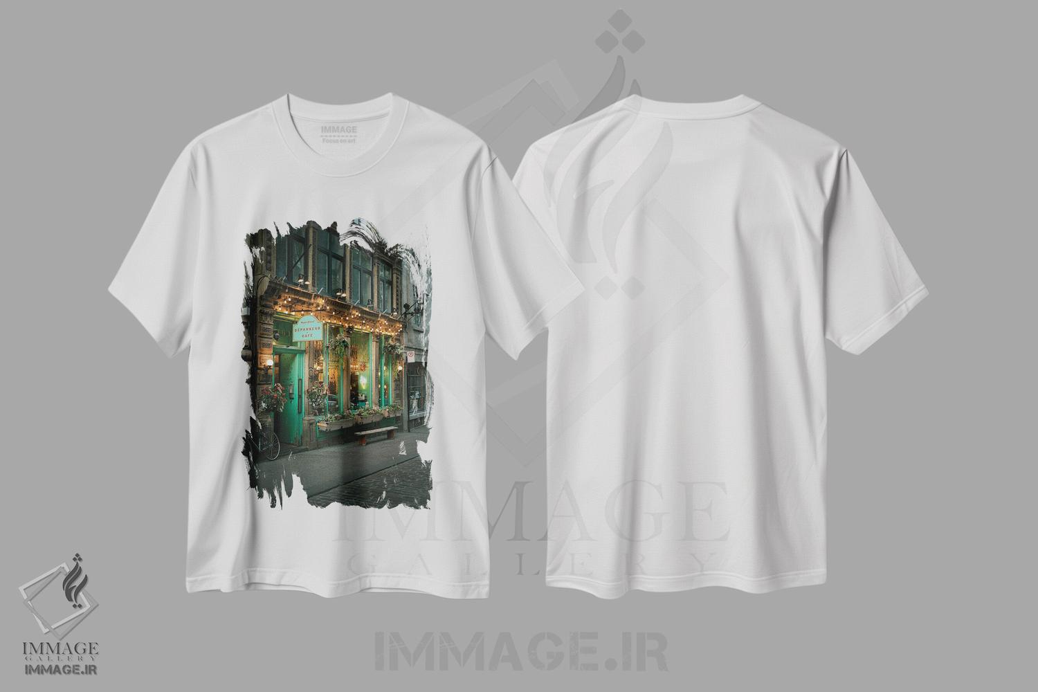 تیشرت طرح دار Montreal II,کافه ی کوچک مونترال II، مدیوم اثر جان بیلوس | immage.ir