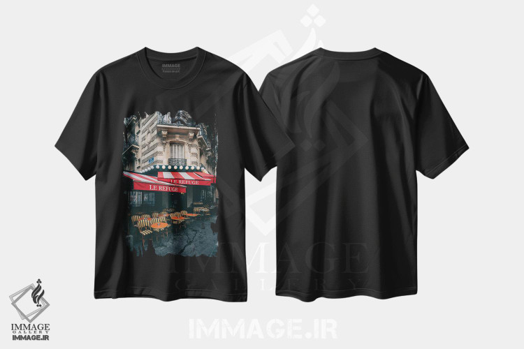 تیشرت طرح دار Montmartre,پناهگاه مونمارتر، مدیوم اثر جان بیلوس | immage.ir