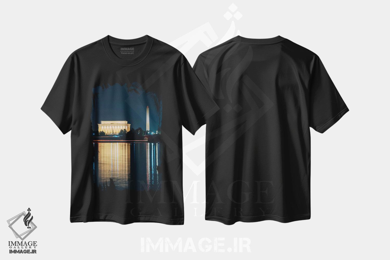 تیشرت طرح دار لینکلن و واشینگتن I، مدیوم اثر جان بیلوس | فروشگاه ایماژ