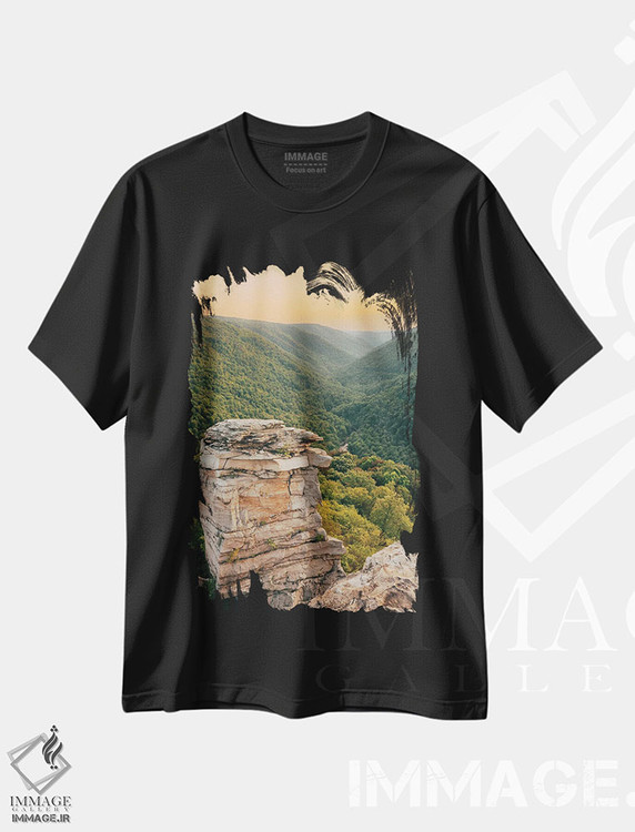 تیشرت طرح دار Blackwater Falls I,غروب نقطه ی لیندی، آبشار بلک واتر I، مدیوم اثر جان بیلوس | immage.ir