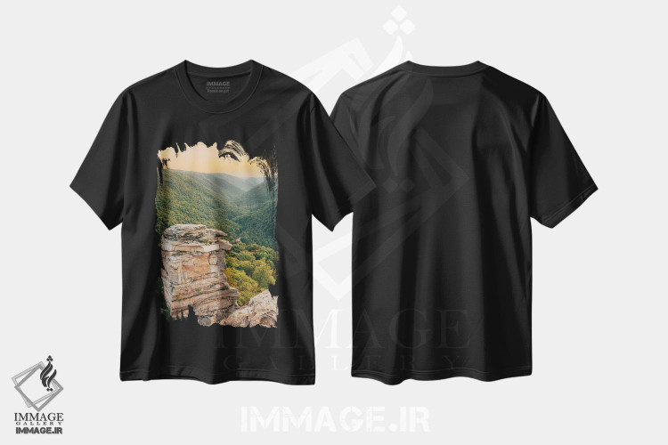 تیشرت طرح دار Blackwater Falls I,غروب نقطه ی لیندی، آبشار بلک واتر I، مدیوم اثر جان بیلوس | immage.ir