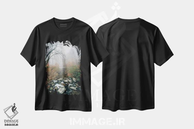 تیشرت طرح دار رودخانهٔ کوچک تای، مدیوم اثر جان بیلوس | فروشگاه ایماژ