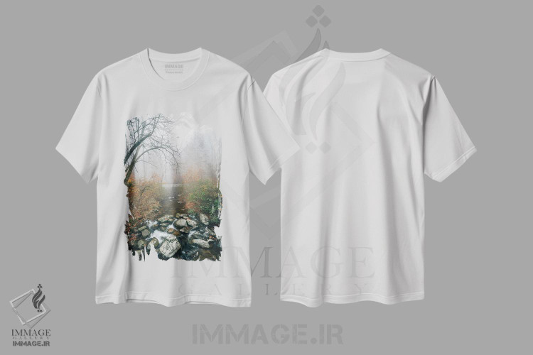 تیشرت طرح دار رودخانهٔ کوچک تای، مدیوم اثر جان بیلوس | immage.ir