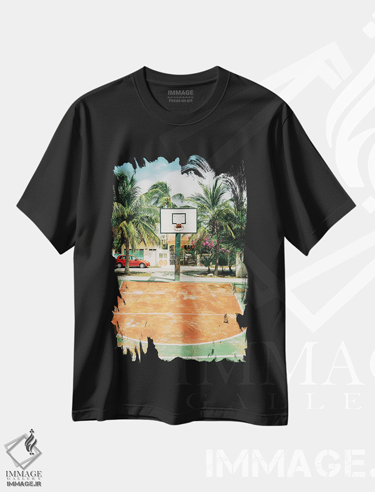 تیشرت طرح دار Isla Mujeres I,بسکتبال، ایسلا موخرس I، مدیوم اثر جان بیلوس | immage.ir