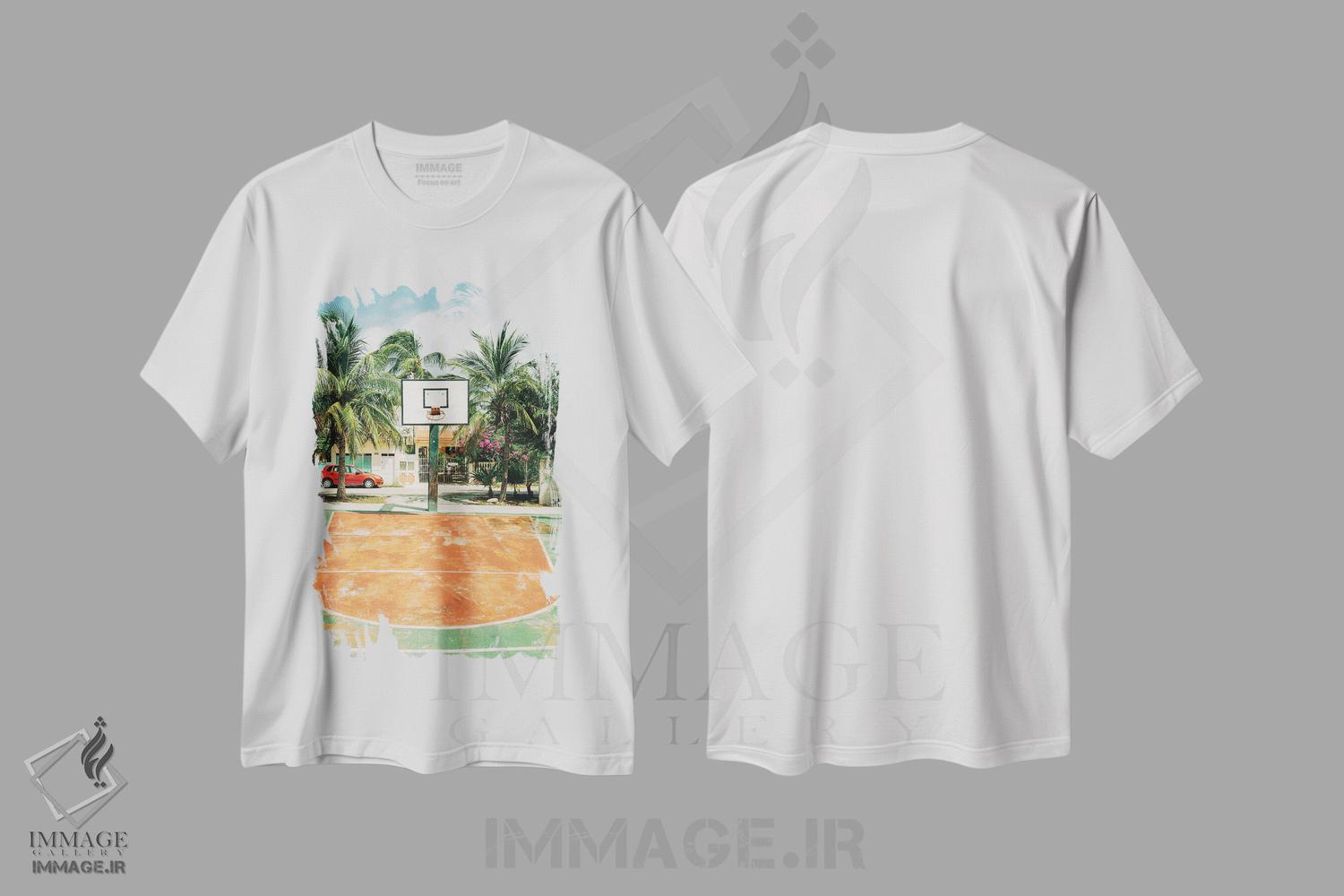 تیشرت طرح دار Isla Mujeres I,بسکتبال، ایسلا موخرس I، مدیوم اثر جان بیلوس | فروشگاه ایماژ