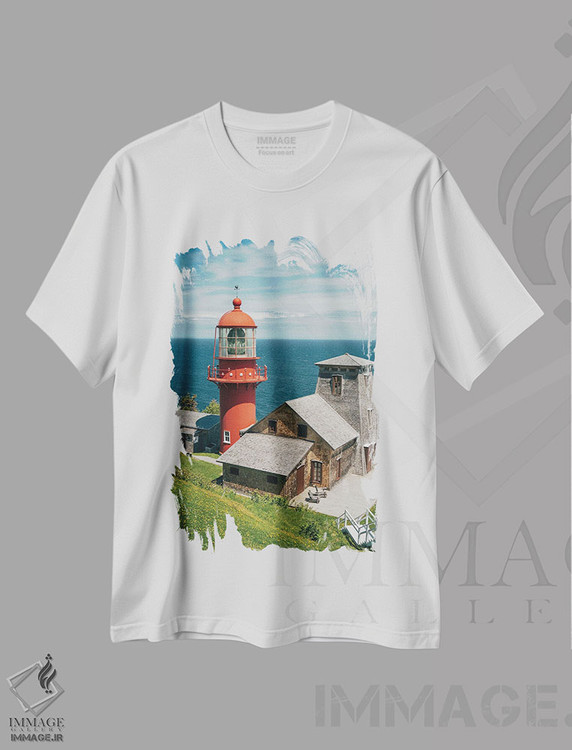 تیشرت طرح دار فانوس دریایی پوئنت-آ-لا-رنومه، تزئینی اثر جان بیلوس | immage.ir