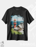 تیشرت طرح دار فانوس دریایی پوئنت-آ-لا-رنومه، تزئینی اثر جان بیلوس | فروشگاه ایماژ
