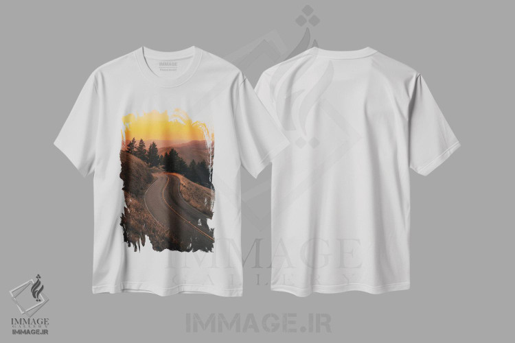 تیشرت طرح دار جاده ای در کوه تامالپایس I، مدیوم اثر جان بیلوس | immage.ir