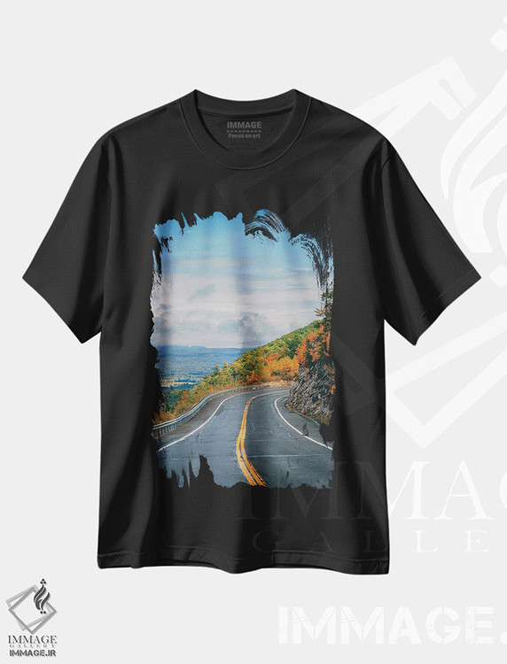 تیشرت طرح دار پاییز جاده ۵۲، مدیوم اثر جان بیلوس | immage.ir