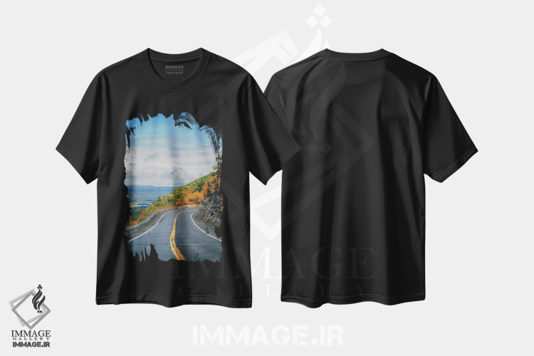 تیشرت طرح دار پاییز جاده ۵۲، مدیوم اثر جان بیلوس | immage.ir