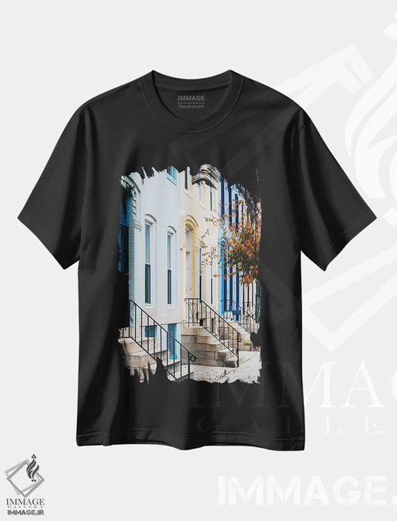 تیشرت طرح دار خانه های ردیفی در خیابان بیست وششم، مدیوم اثر جان بیلوس | immage.ir