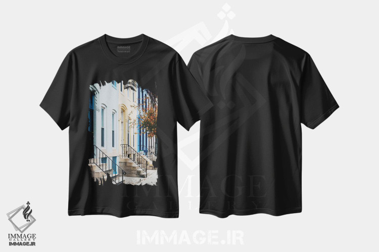 تیشرت طرح دار خانه های ردیفی در خیابان بیست وششم، مدیوم اثر جان بیلوس | immage.ir