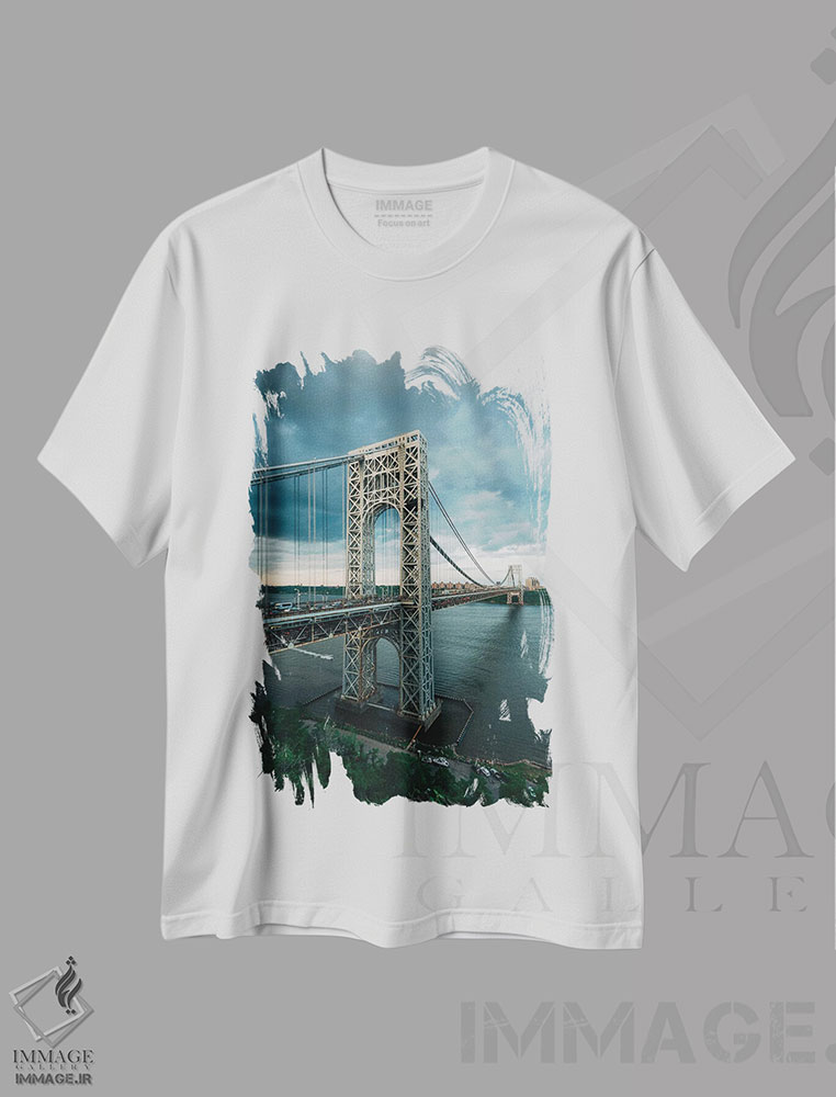 تیشرت طرح دار جرج واشنگتن طوفانی، تزئینی اثر جان بیلوس | فروشگاه ایماژ