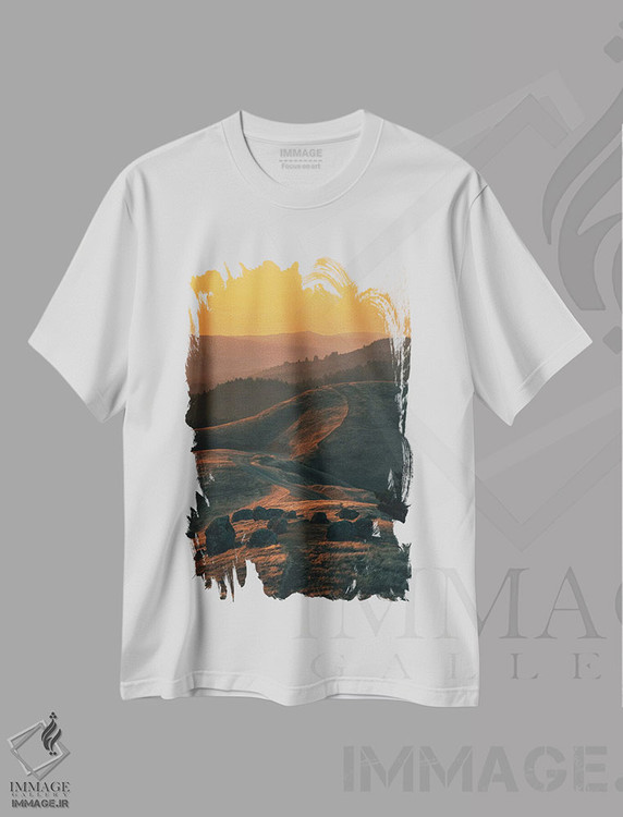 تیشرت طرح دار منظره عصرگاهی تامالپایس III، مدیوم اثر جان بیلوس | فروشگاه ایماژ