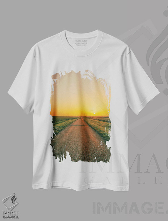 تیشرت طرح دار غروب تاواندا، دکور روستایی اثر جان بیلوس | فروشگاه ایماژ