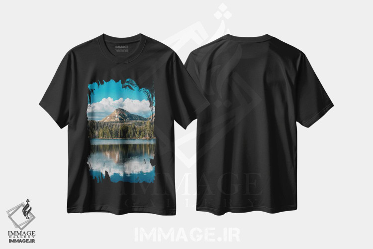 تیشرت طرح دار انعکاس های دریاچه ترایال I، مدیوم اثر جان بیلوس | فروشگاه ایماژ