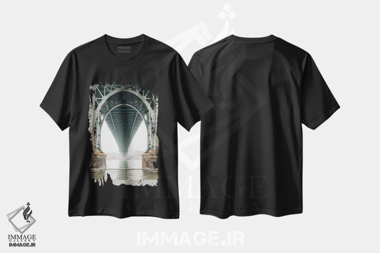 تیشرت طرح دار زیر پل ویلیامزبورگ II، تزئینی اثر جان بیلوس | immage.ir