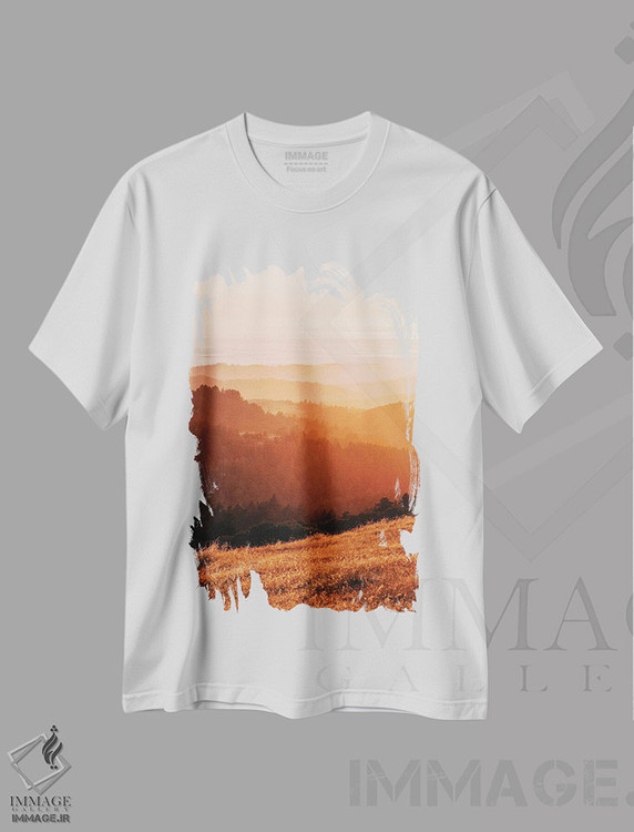 تیشرت طرح دار تپه بورل، مدیوم اثر جان بیلوس | immage.ir