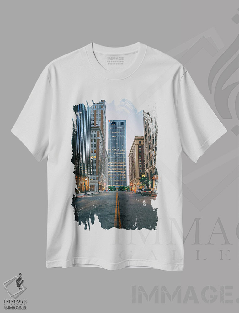 تیشرت طرح دار Tulsa,خیابان بوستون، تالسا، مدیوم اثر جان بیلوس | فروشگاه ایماژ