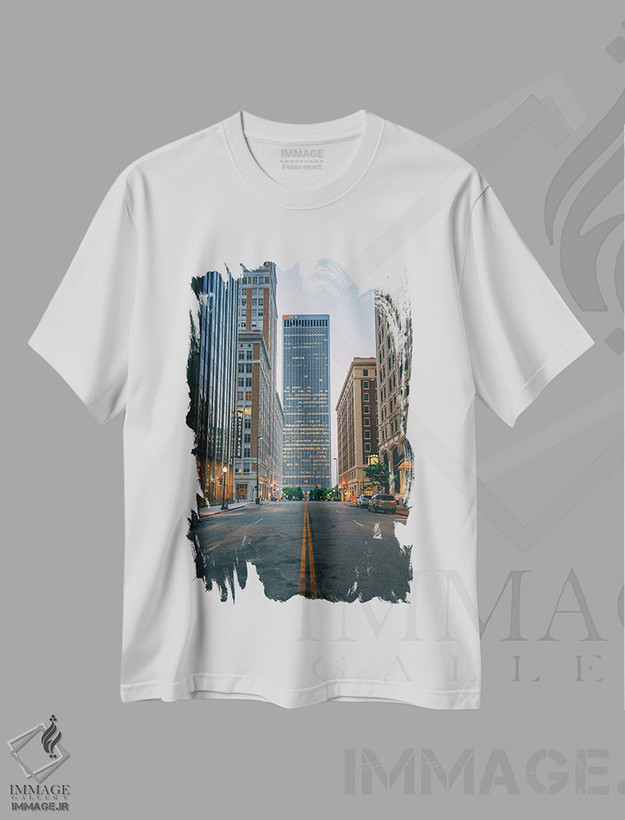 تیشرت طرح دار Tulsa,خیابان بوستون، تالسا، مدیوم اثر جان بیلوس | فروشگاه ایماژ