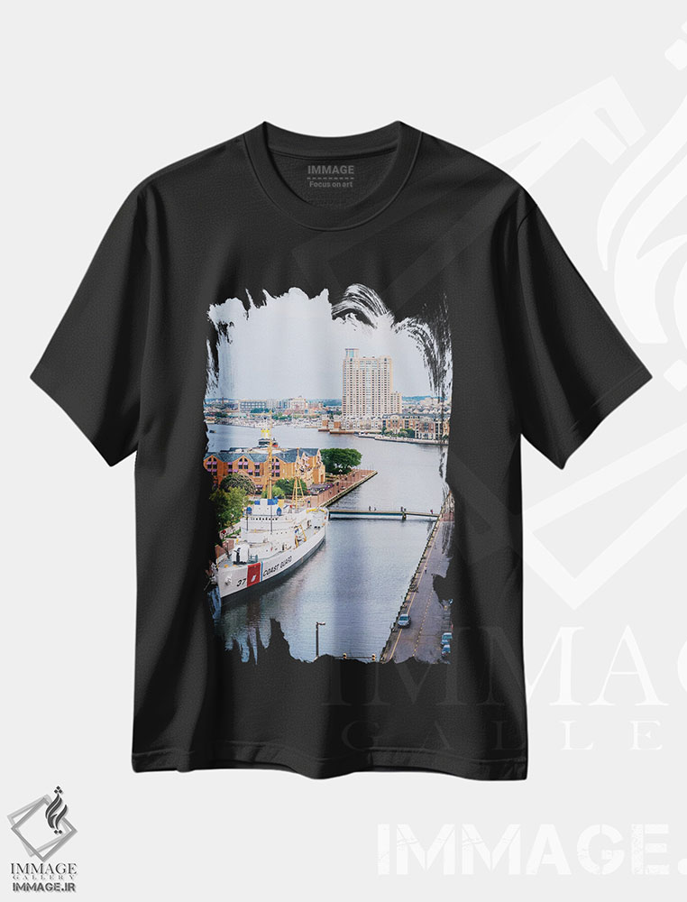 تیشرت طرح دار Inner Harbor,کانال، بندرگاه داخلی، مدیوم اثر جان بیلوس | immage.ir